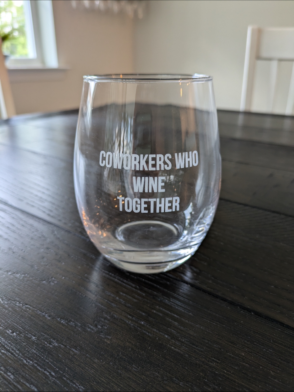 Coworkers Who Wine Together Clear Stemless Wine Glass